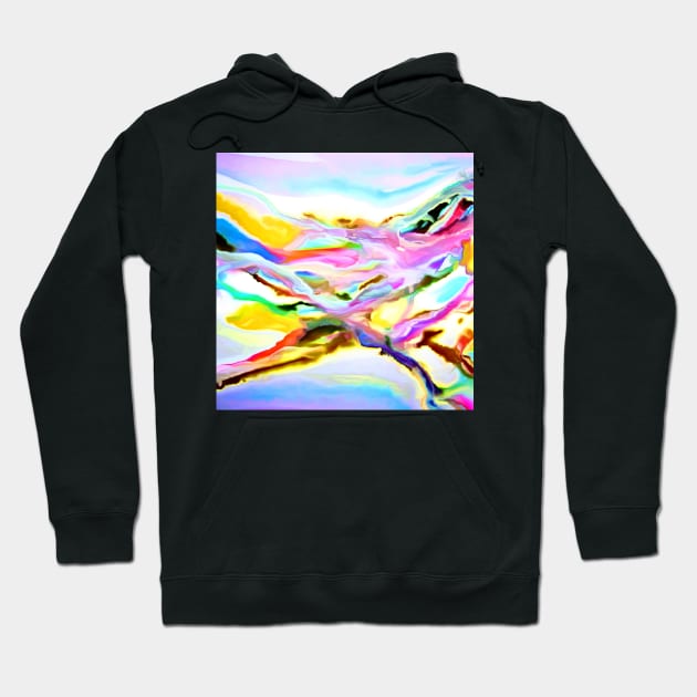 Coastal Color Abstract Hoodie by DANAROPER